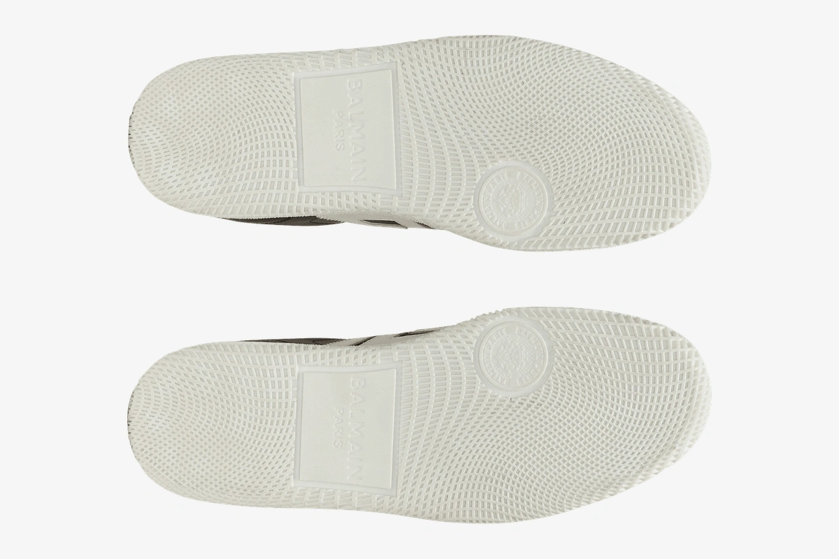 Calfskin Swan Trainers Black White