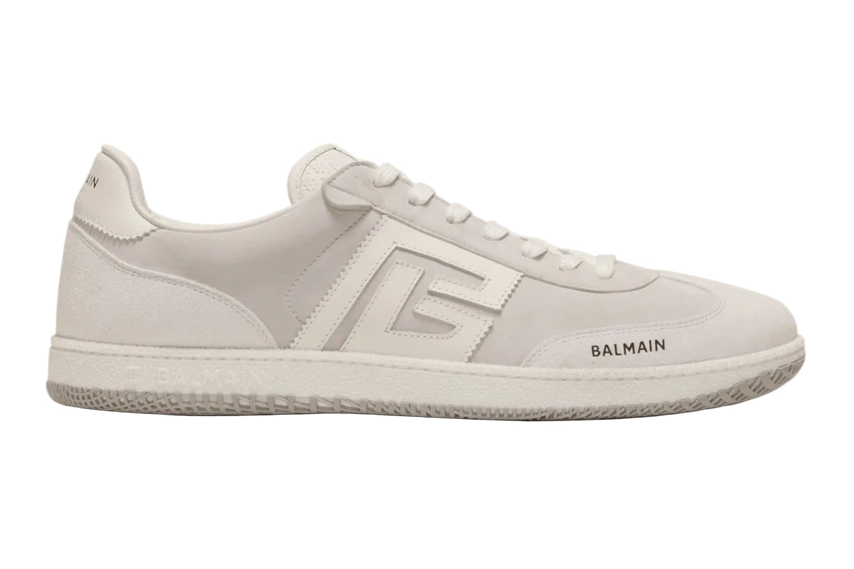 Swan Suede and Smooth Leather Trainers Off-White