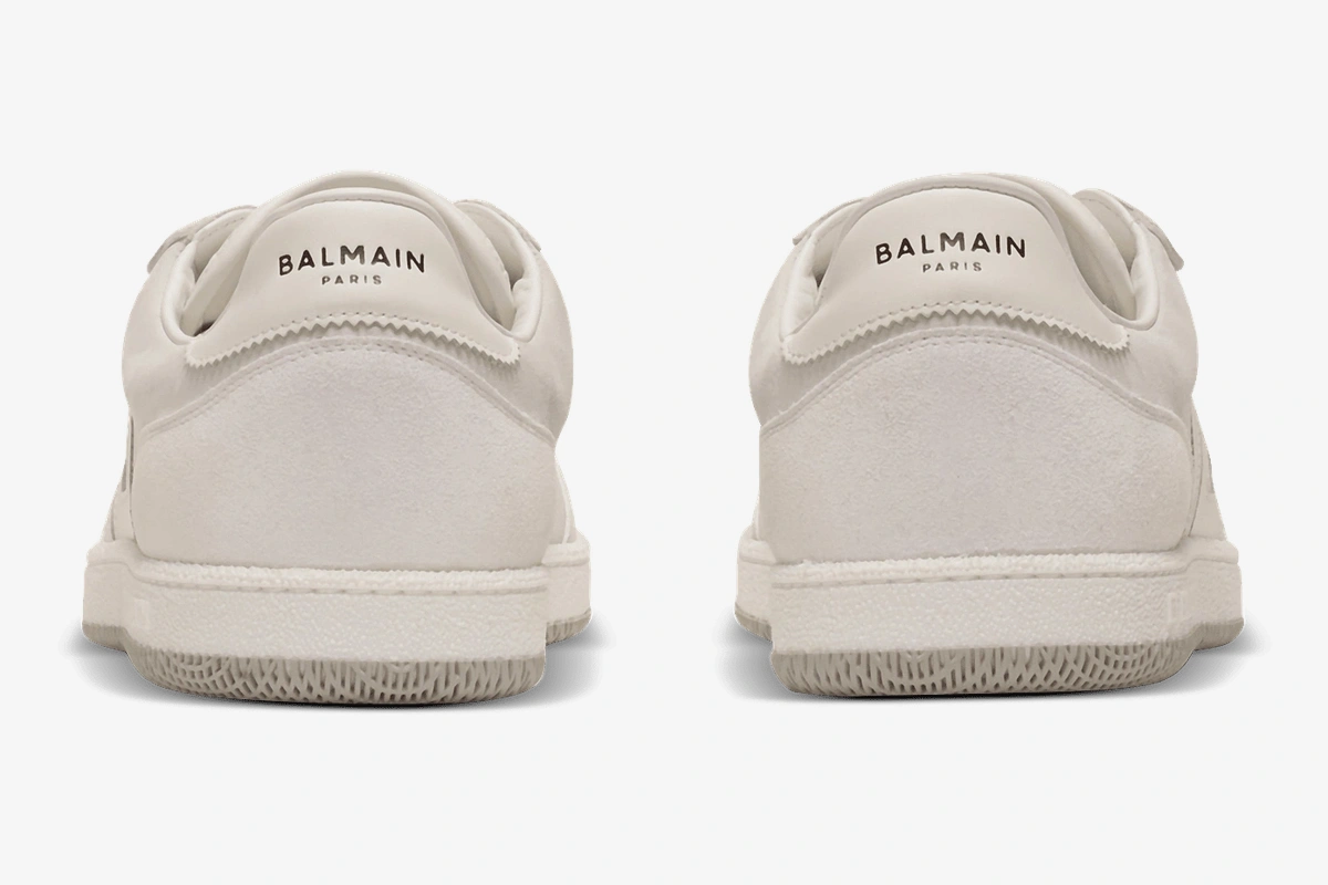 Swan Suede and Smooth Leather Trainers Off-White
