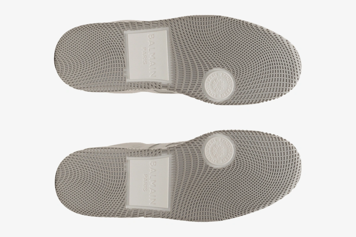 Swan Suede and Smooth Leather Trainers Off-White