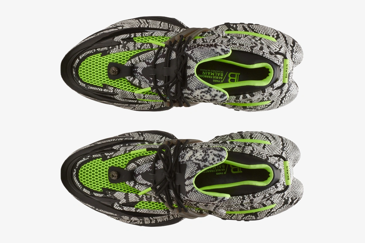 Unicorn Low Top Neoprene & Leather Grey Snake