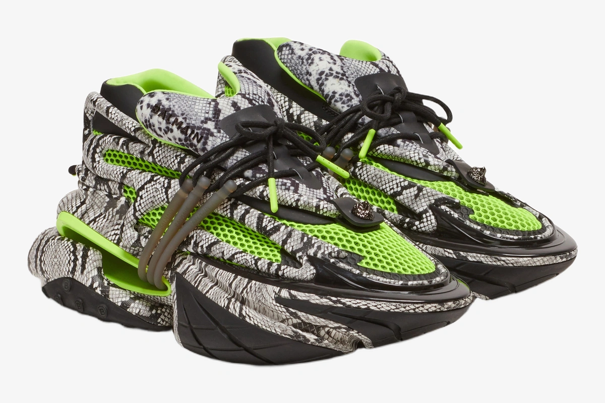 Unicorn Low Top Neoprene & Leather Grey Snake