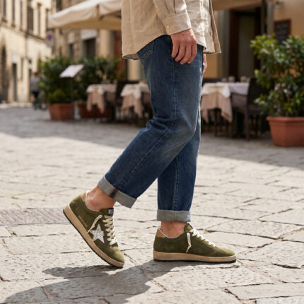 Star Distressed Suede