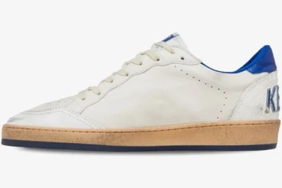 Star Distressed White Blue