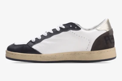 Star White Brown Blue Leather