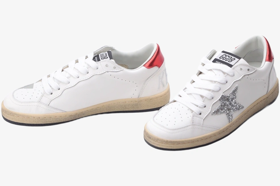 Star White Red Star Glitter