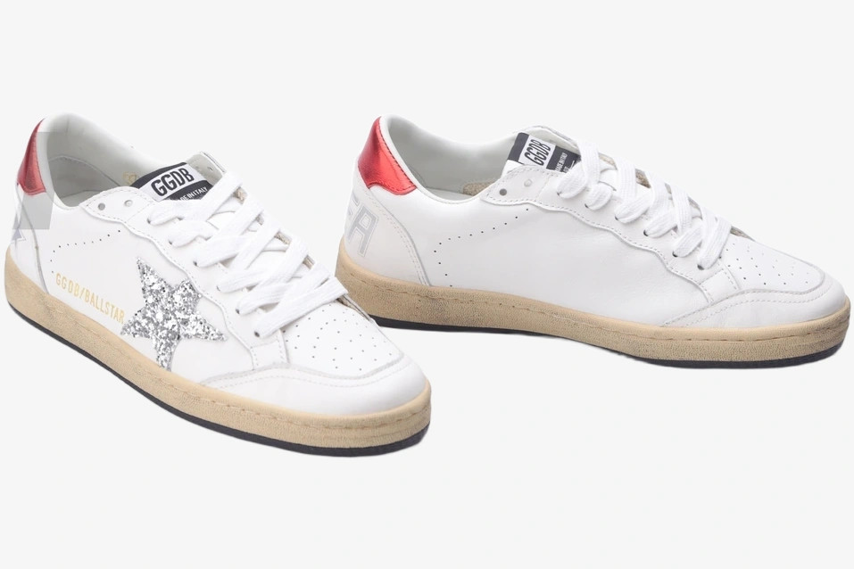 Star White Red Star Glitter