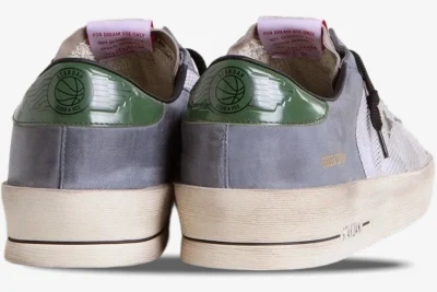 Star Powder Blue Suede and Green Leather