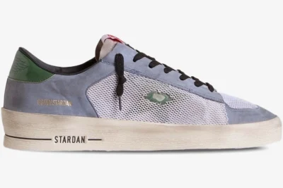 Star Powder Blue Suede and Green Leather
