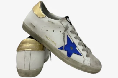 Star Gold Navy Distressed Leather