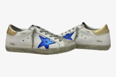 Star Gold Navy Distressed Leather