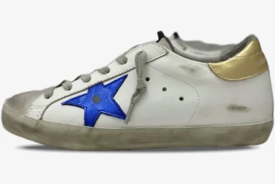 Star Gold Navy Distressed Leather