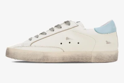 Star White Low Top Glitter Pink