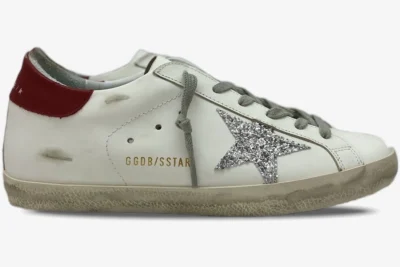 Star White Red Star Silver Glitter