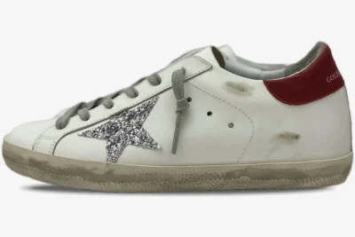 Star White Red Star Silver Glitter