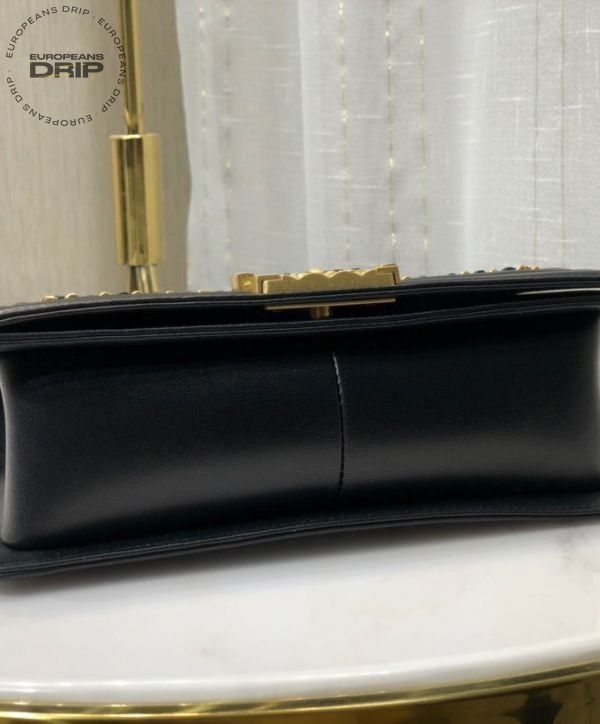 Boy flap Bag Black medium 25 cm