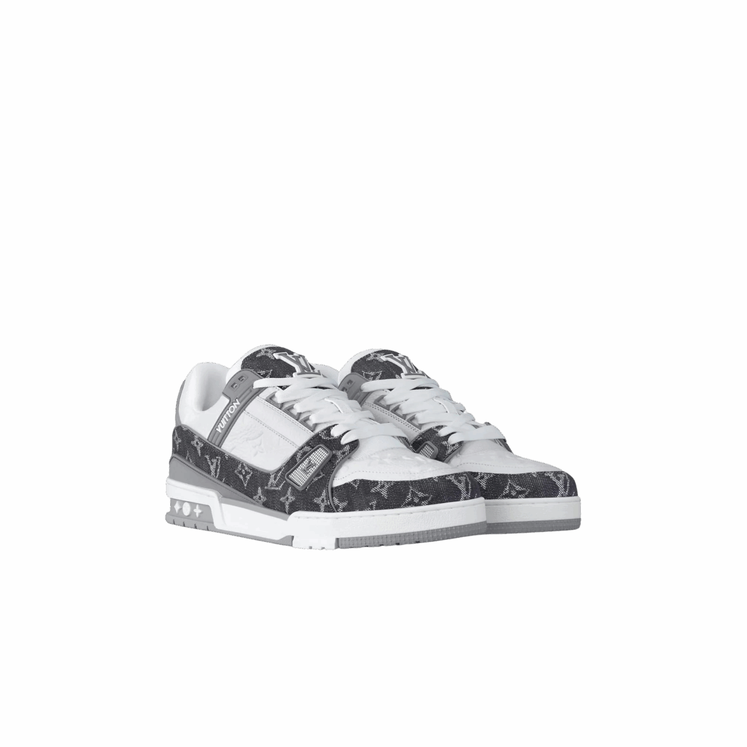 Monogram Denim Grey White