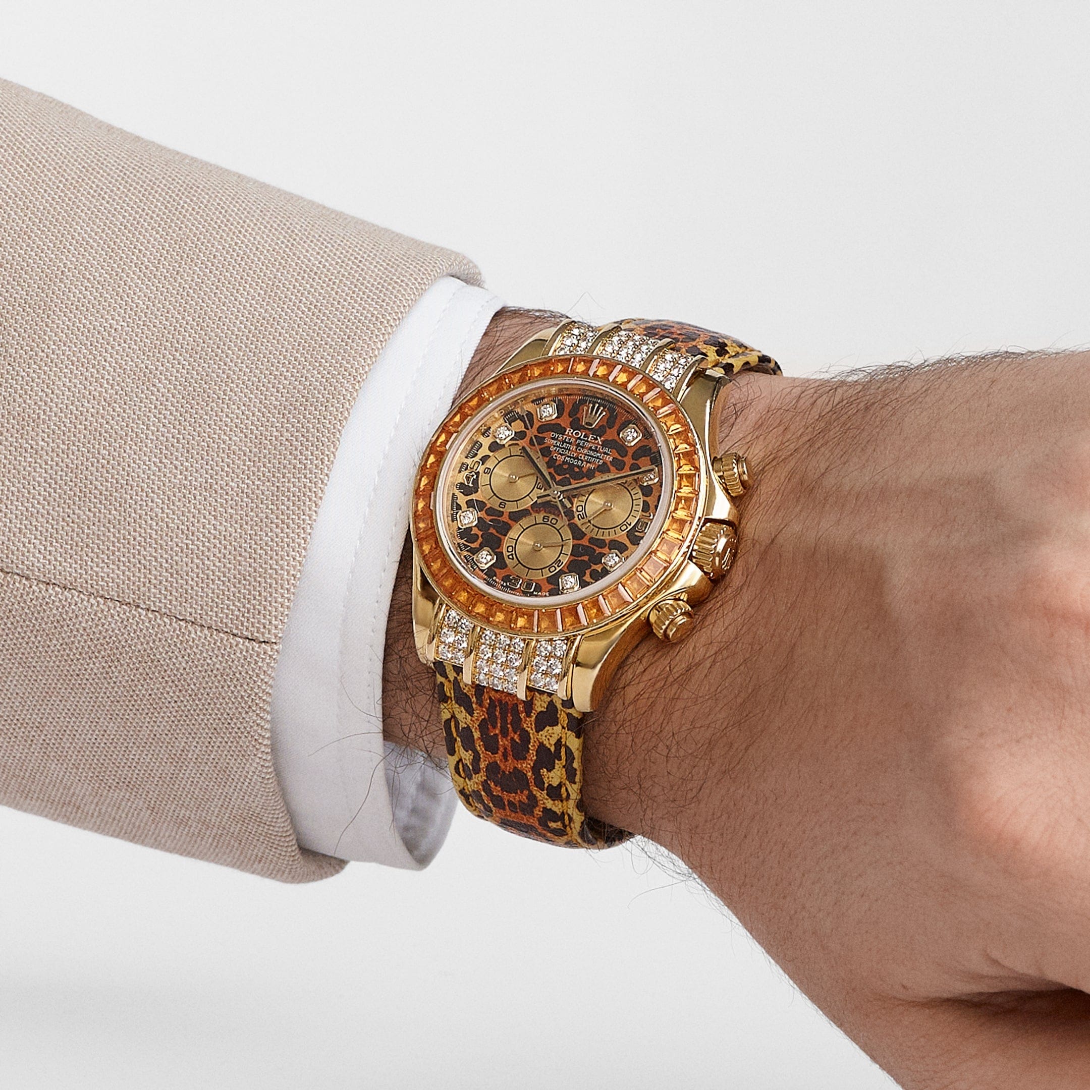 Yellow Gold Leopard Diamond Dial