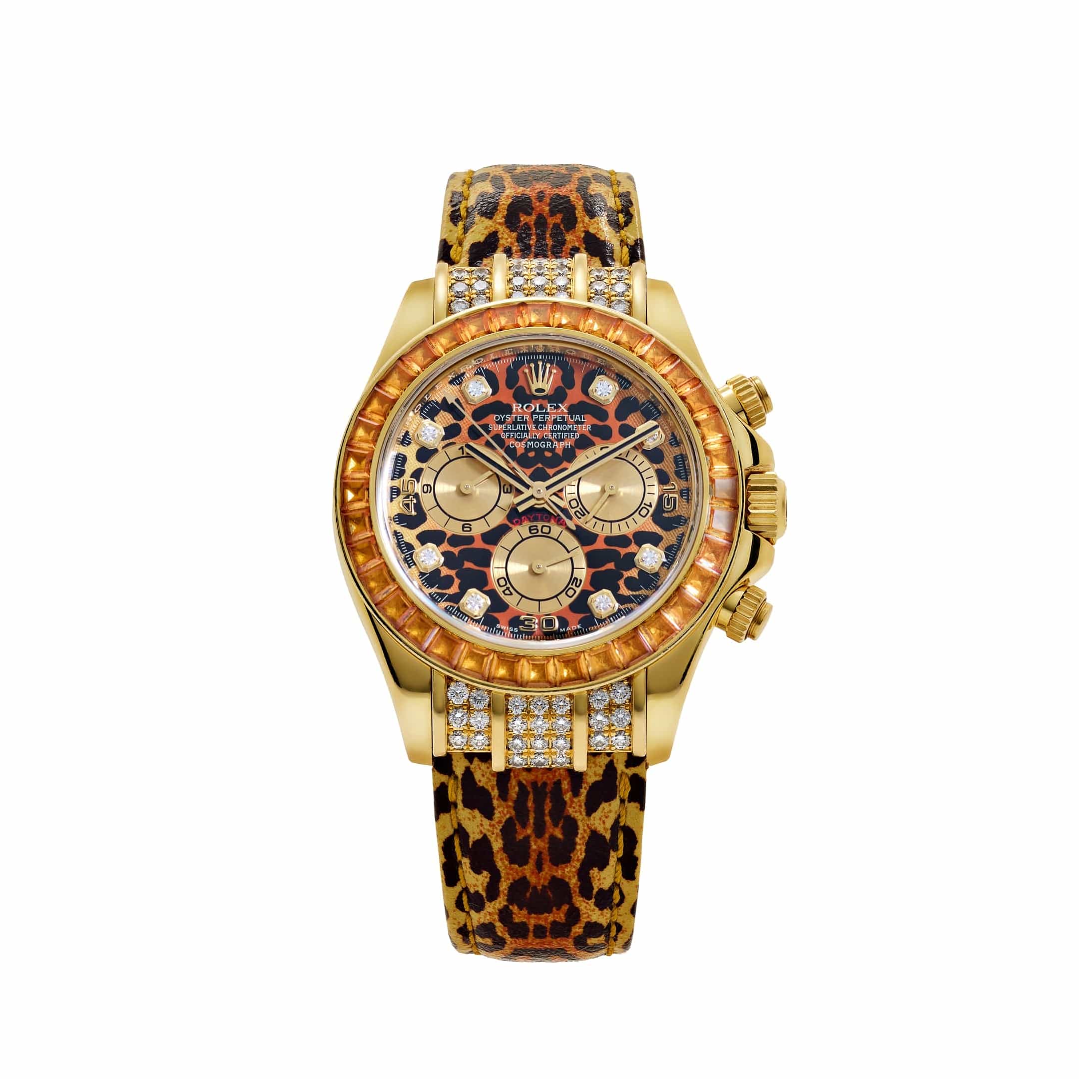 Yellow Gold Leopard Diamond Dial