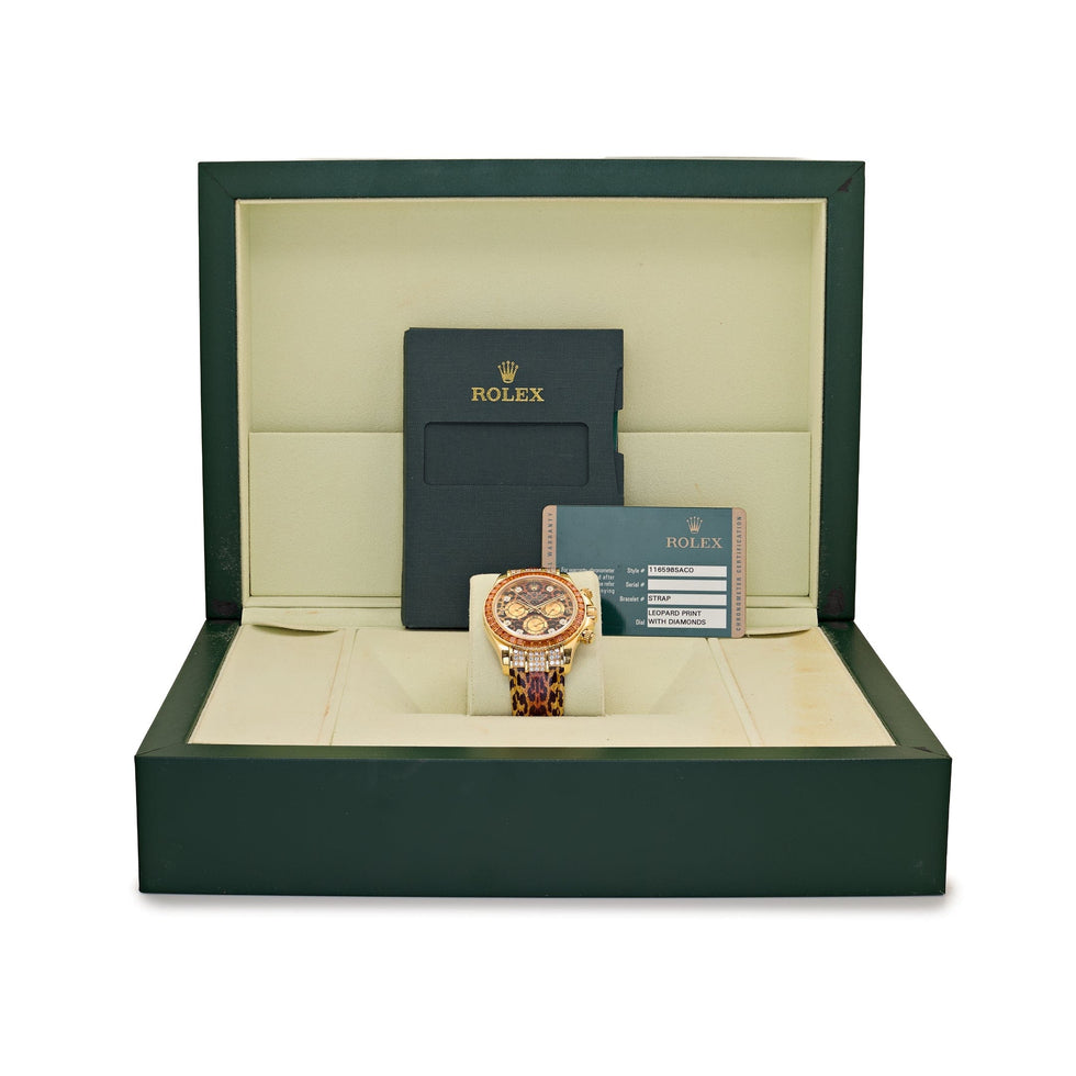 Yellow Gold Leopard Diamond Dial