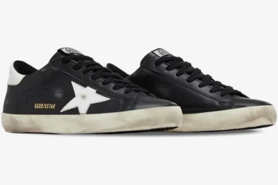 Star ‘Black White’ Distressed Leather