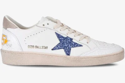 Star Leather Blue Glitter