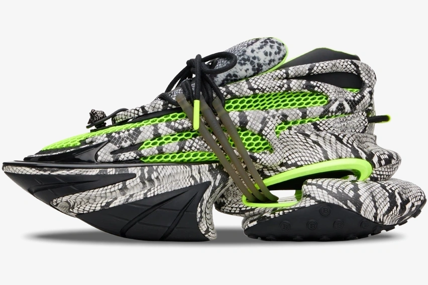 Unicorn Low Top Neoprene & Leather Grey Snake