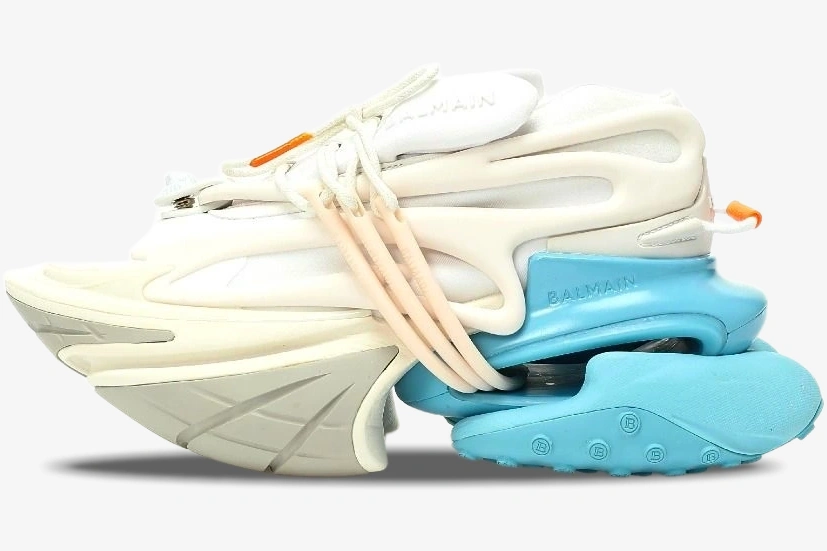 Unicorn Low Top Neoprene & Leather White Blue