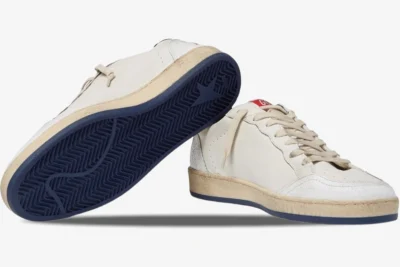 Star Distressed Leather White Blue Red